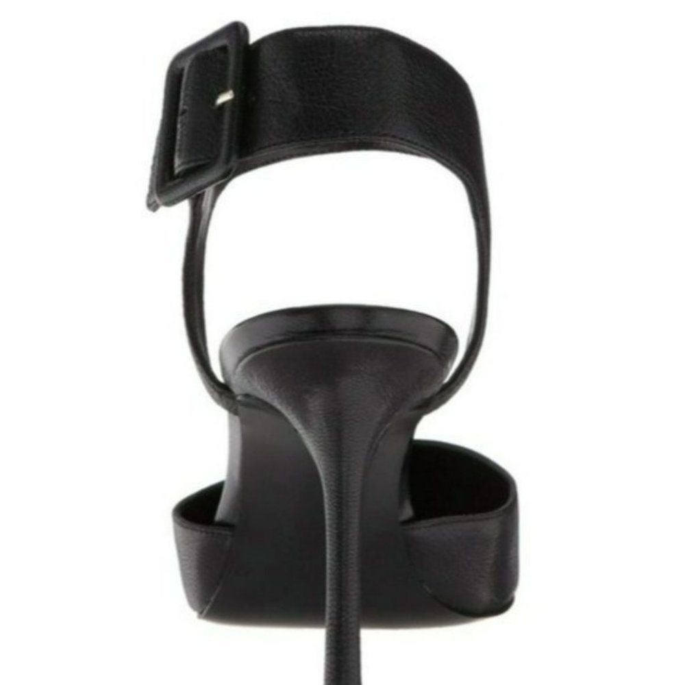 Nine West Elisabeti Leather Pointed Toe Formal Slingback Sandals - Picture 3 of 7